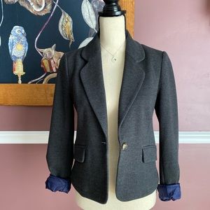 NWT Cartonnier by Anthropologie Single Button Blazer Carbon (Dark Gray) Size 2
